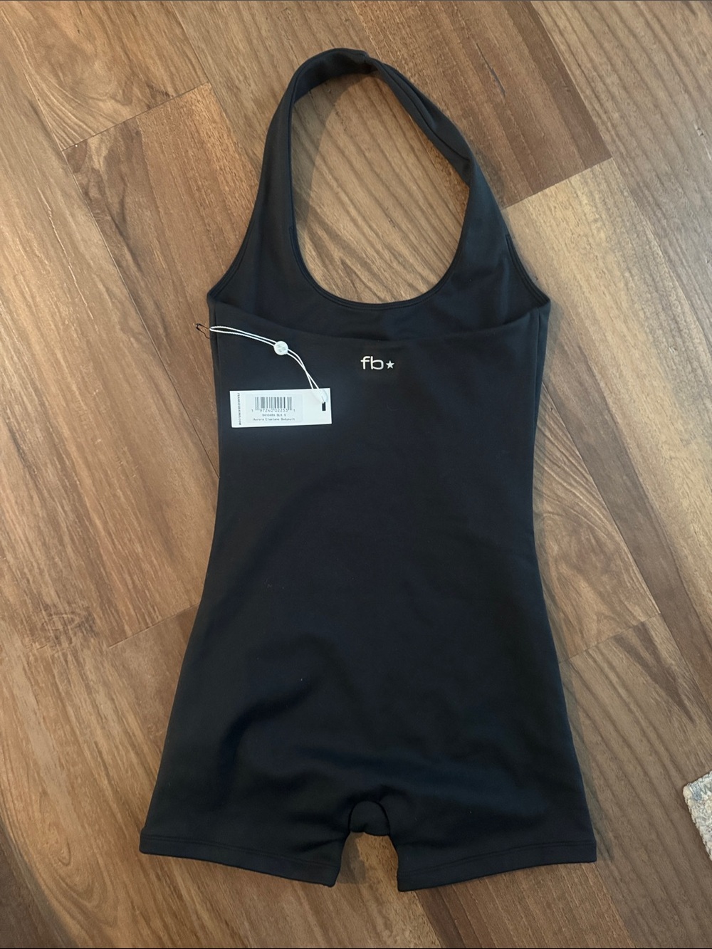 Frankie's Bikinis Black Halter One-Piece Romper - Picture 2 of 4